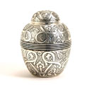 Silver Embossed Extra Small Pet Urn